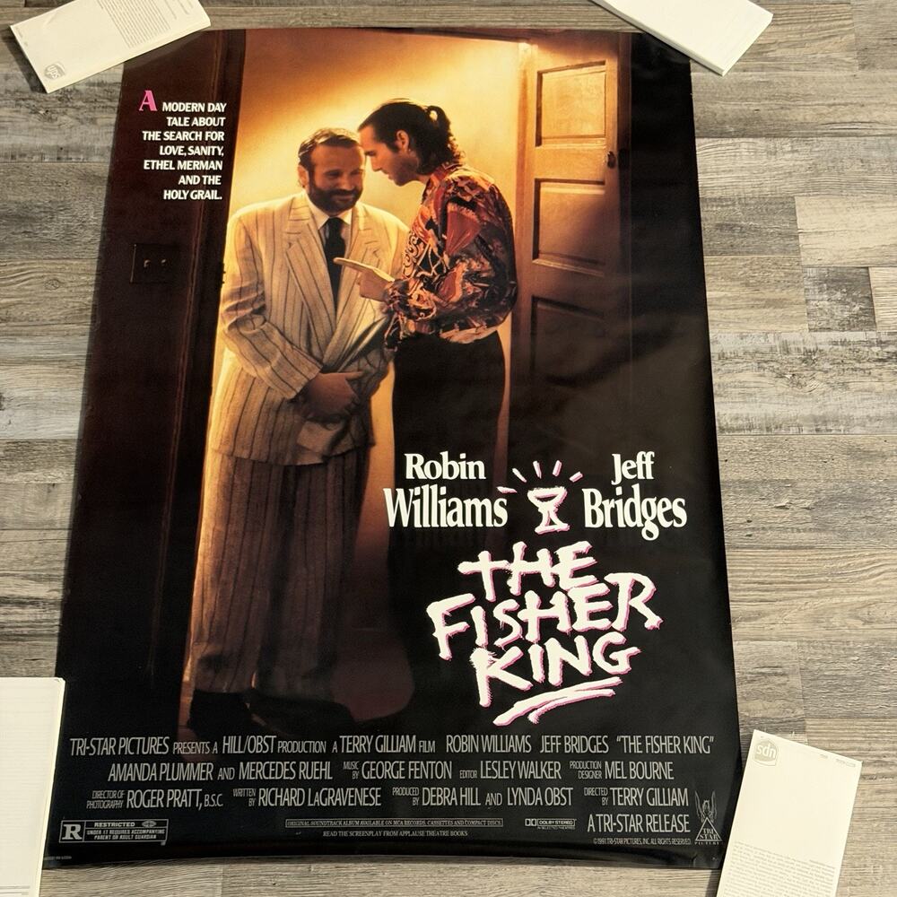 The Fisher King movie poster - 39”x 26” - Robin Williams, Jeff Bridges Original
